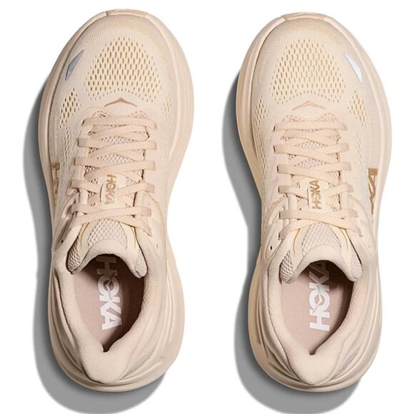 HOKA Women's Bondi 9 Running Sneakers Color Vanilla/Birch - Picture 2 of 4